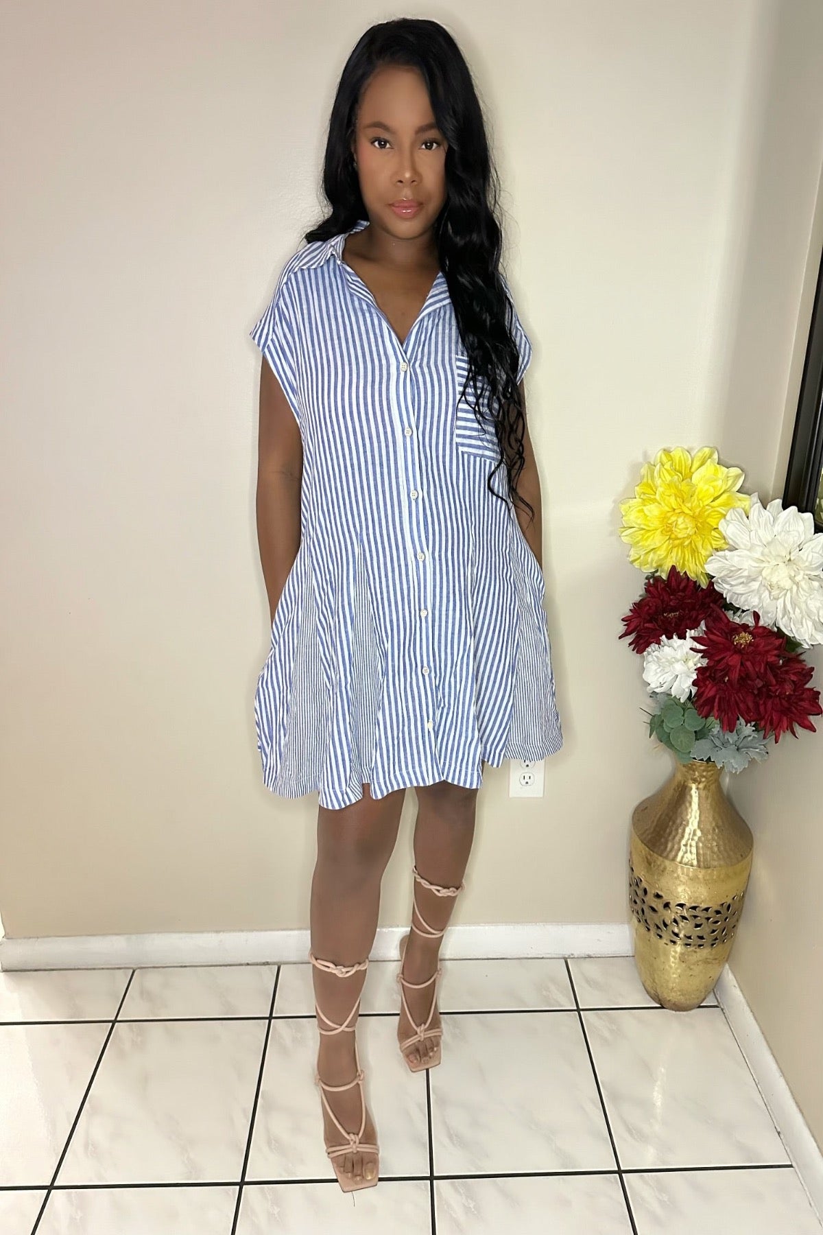 Women’s Stripes Up T-Shirt Dress – stylish urban streetwear