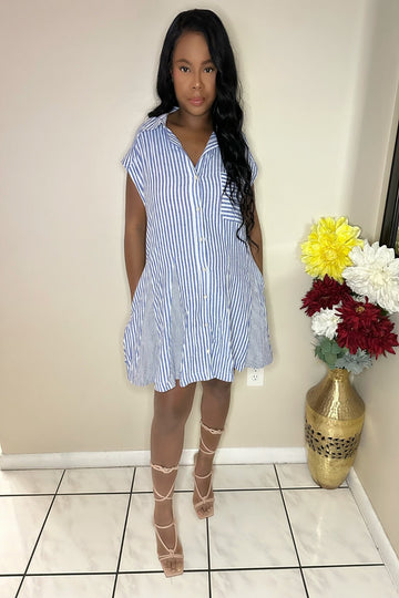 Women’s Stripes Up T-Shirt Dress – stylish urban streetwear