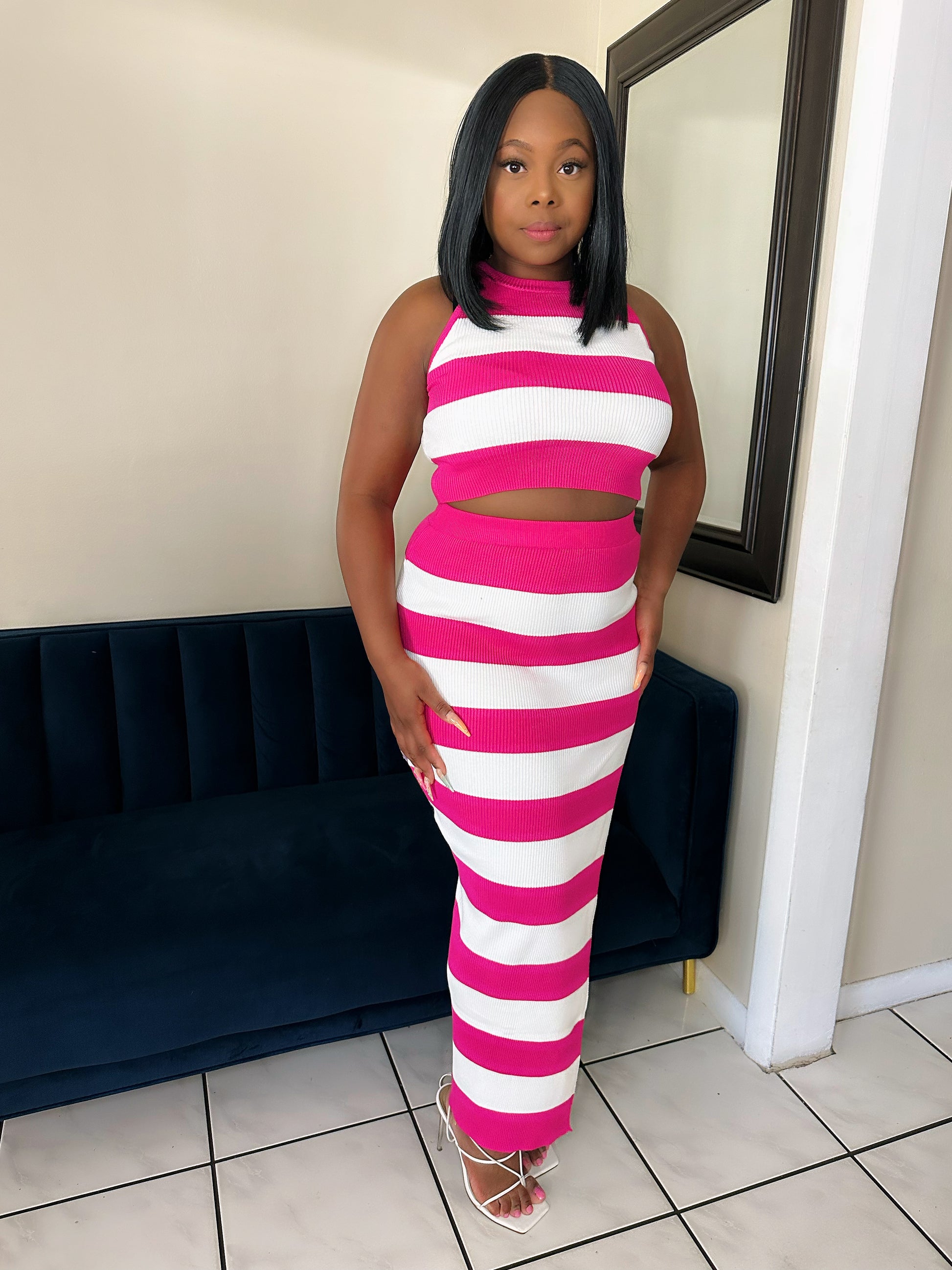 Women’s two-piece Alena Skirt Set with bold street-style vibes