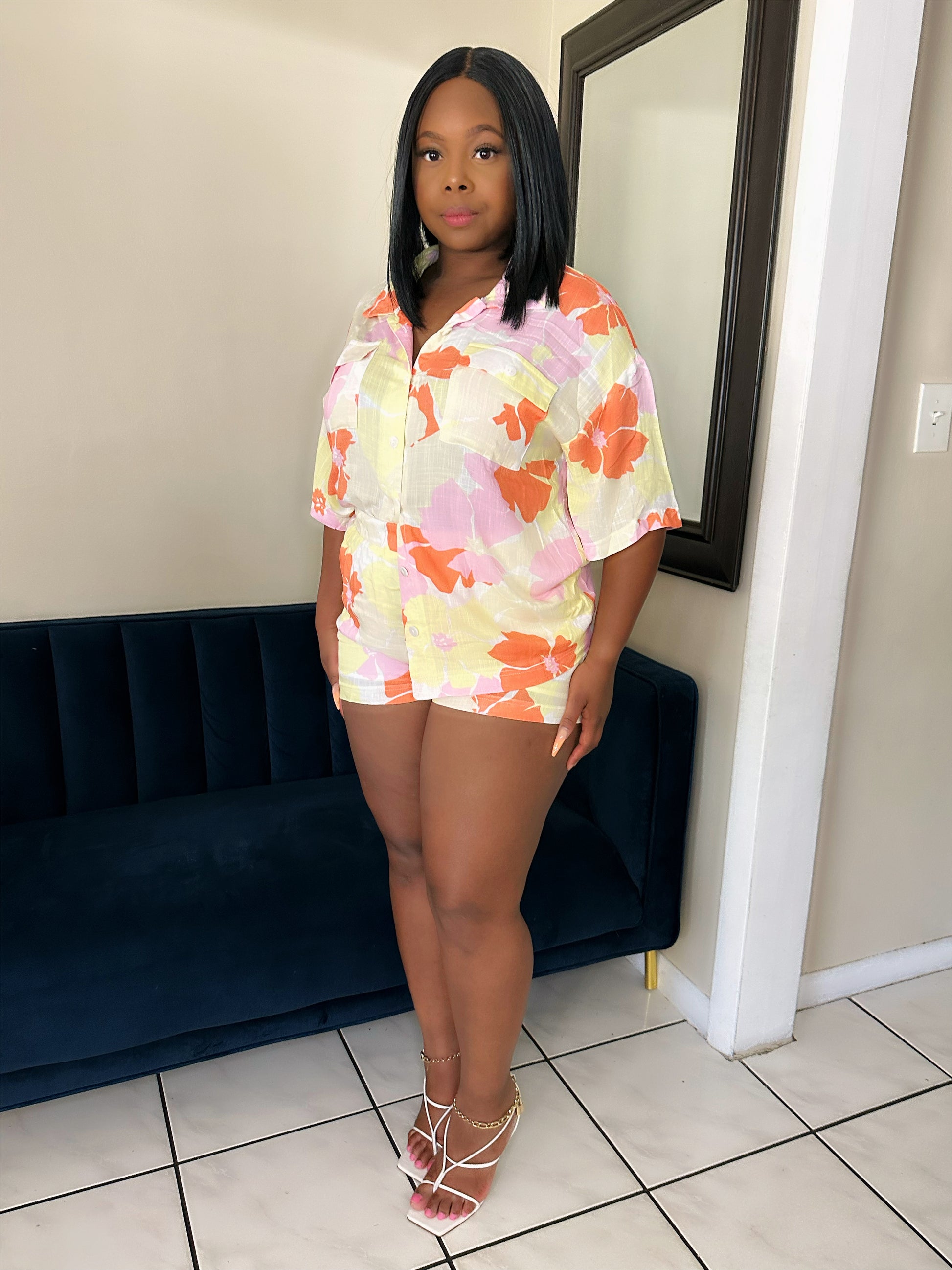 Women’s two-piece Isis Short Set with bold streetwear vibes