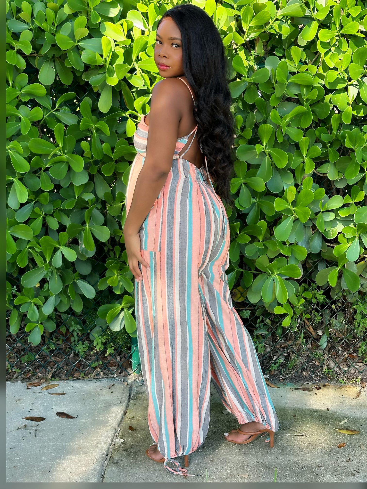 Stylish azul jumpsuit outfit for parties and rooftop nights