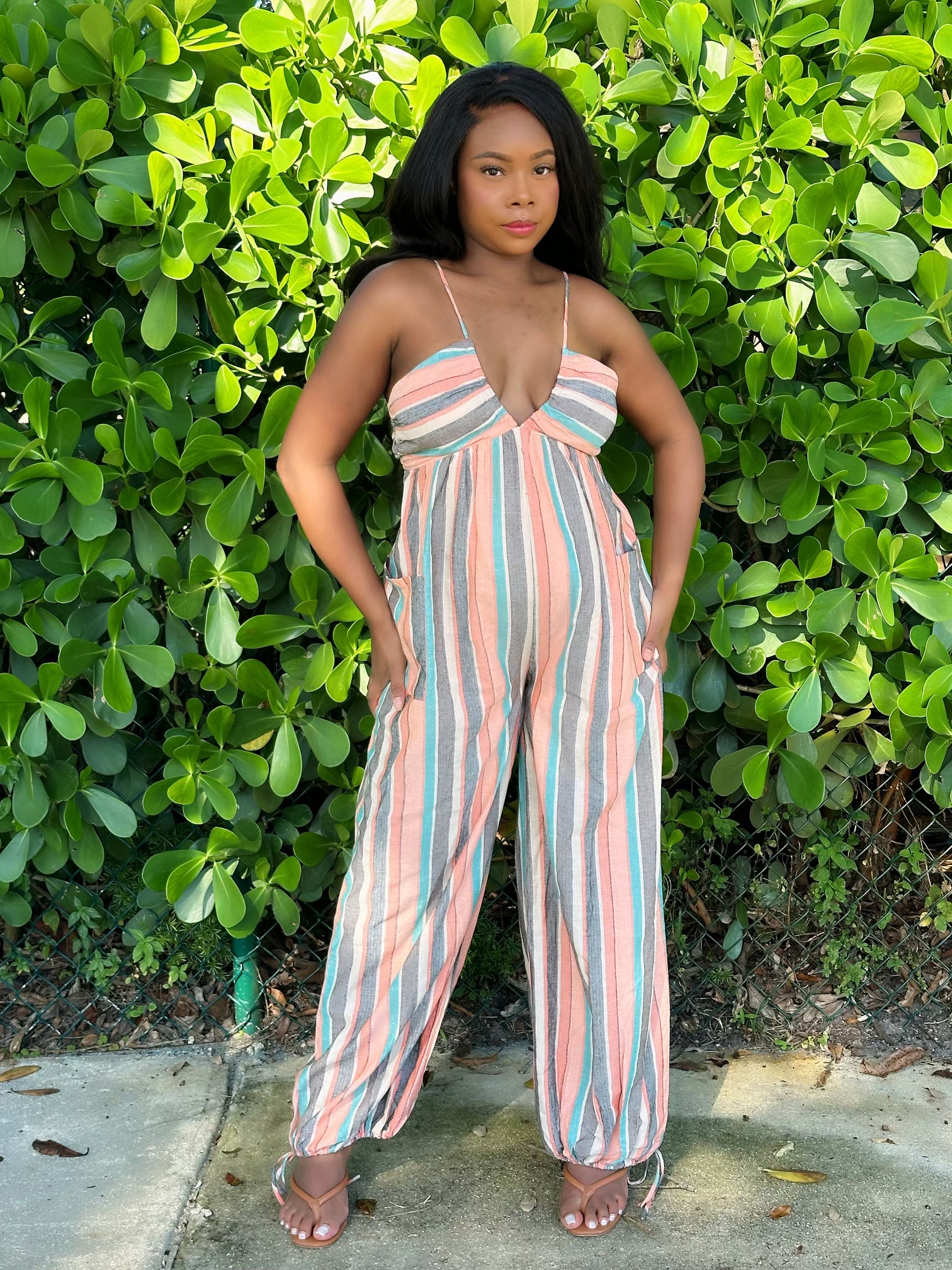 Urban chic women’s jumpsuit in bold azul blue tone