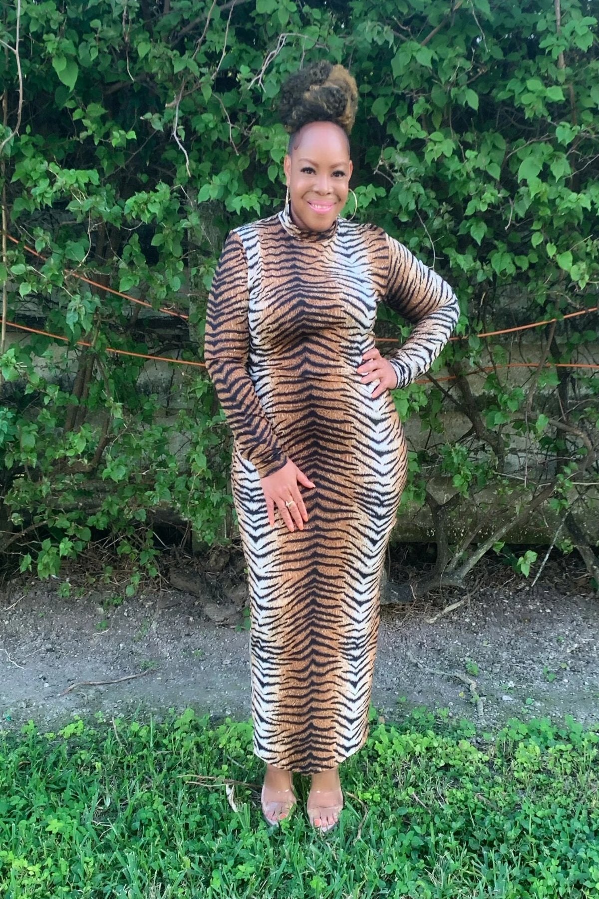 Animal Kingdom Maxi Dress – Plus Size Tiger Print Maxi