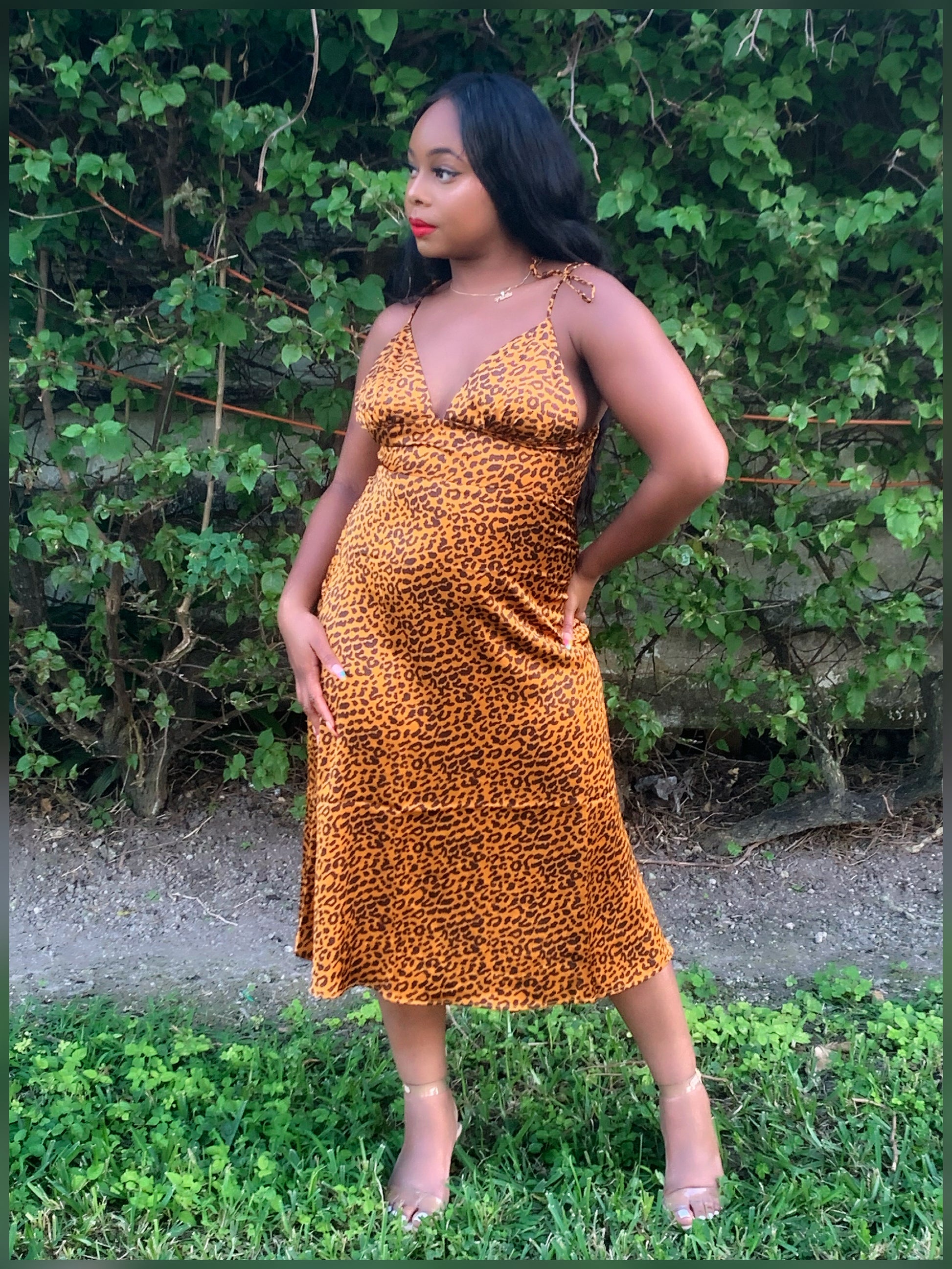 animal print dress