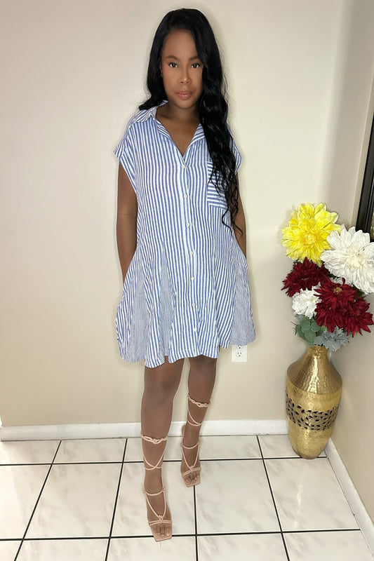 Stripes Up T-Shirt Dress
