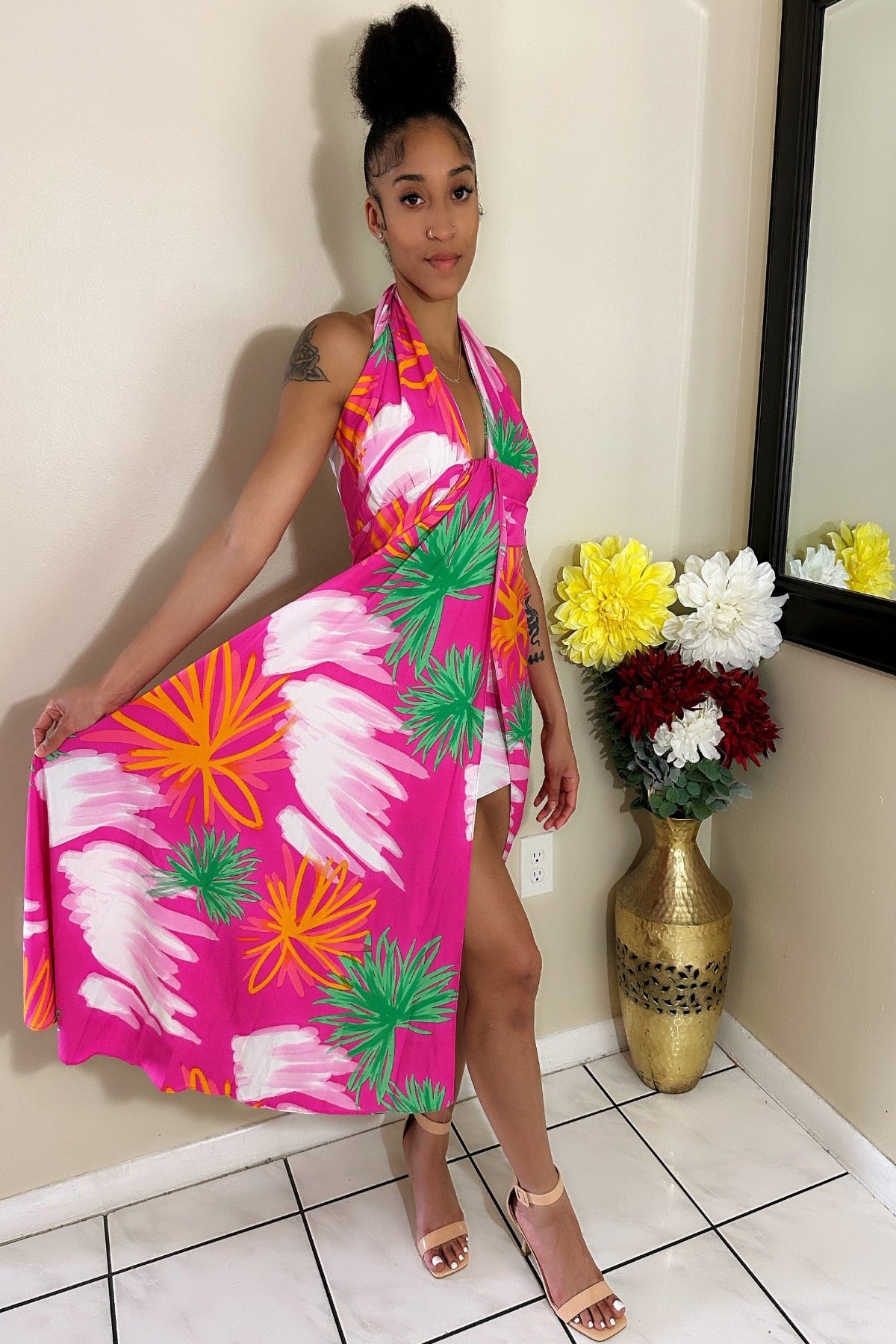 Tropical Mimosa Dress