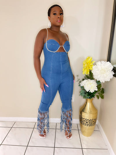 denim jumpsuit