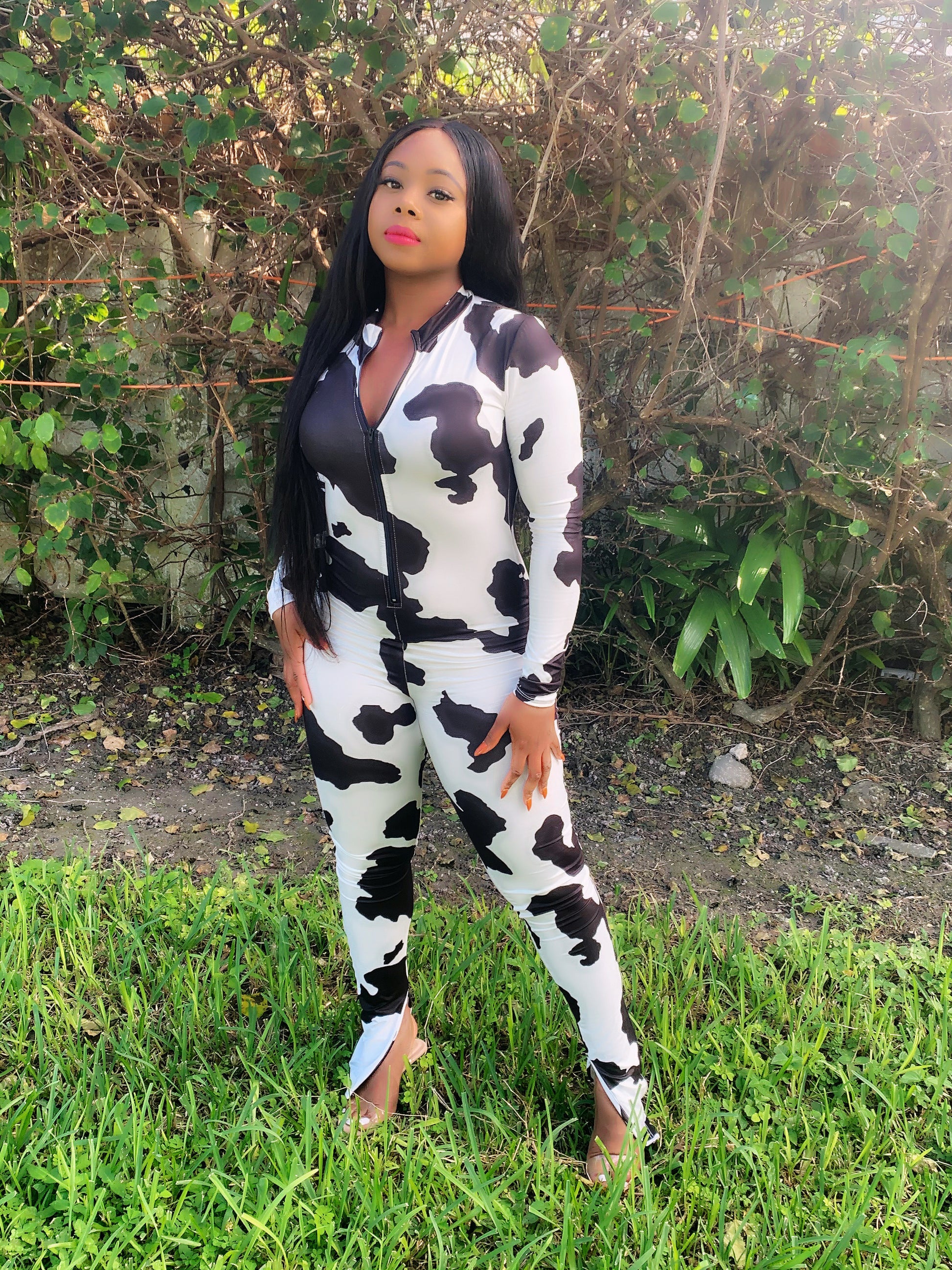 Cow Print Jumpsuit