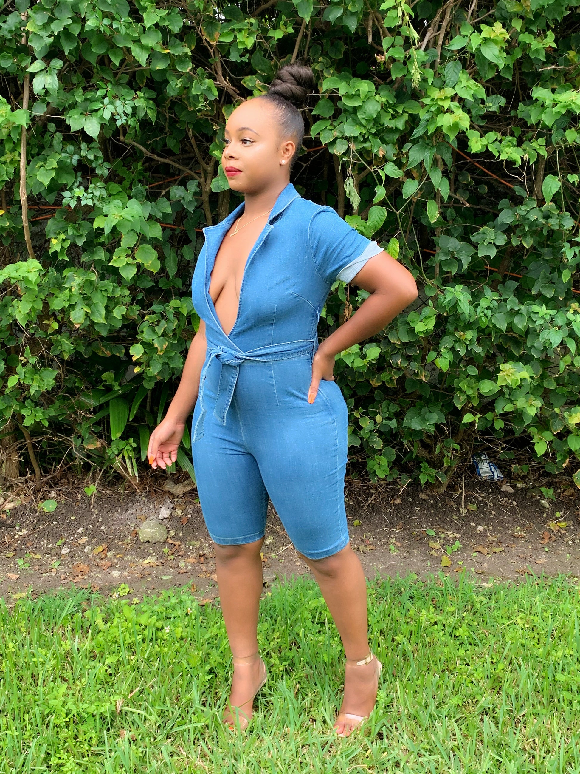 Denim Romper