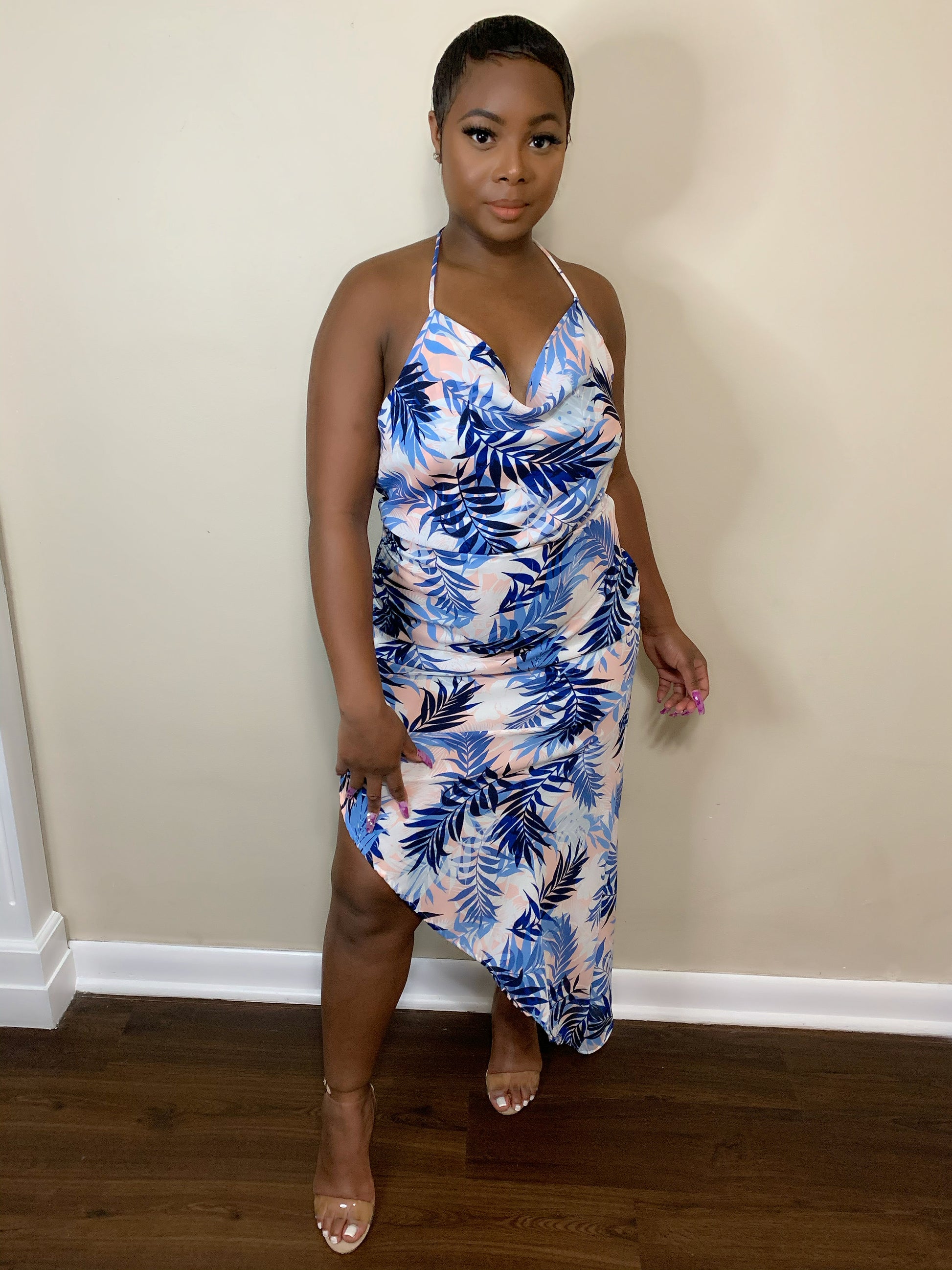 Leaf Print Dress