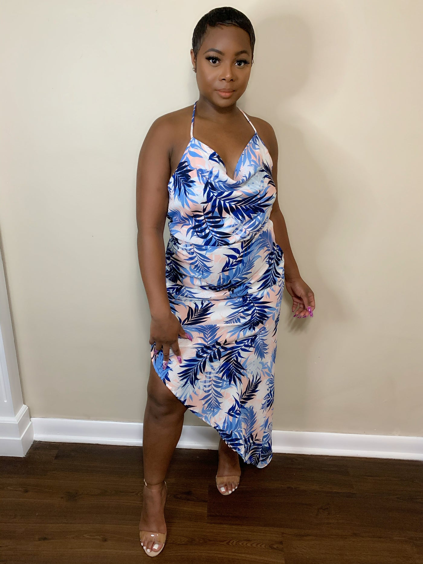 Leaf Print Dress