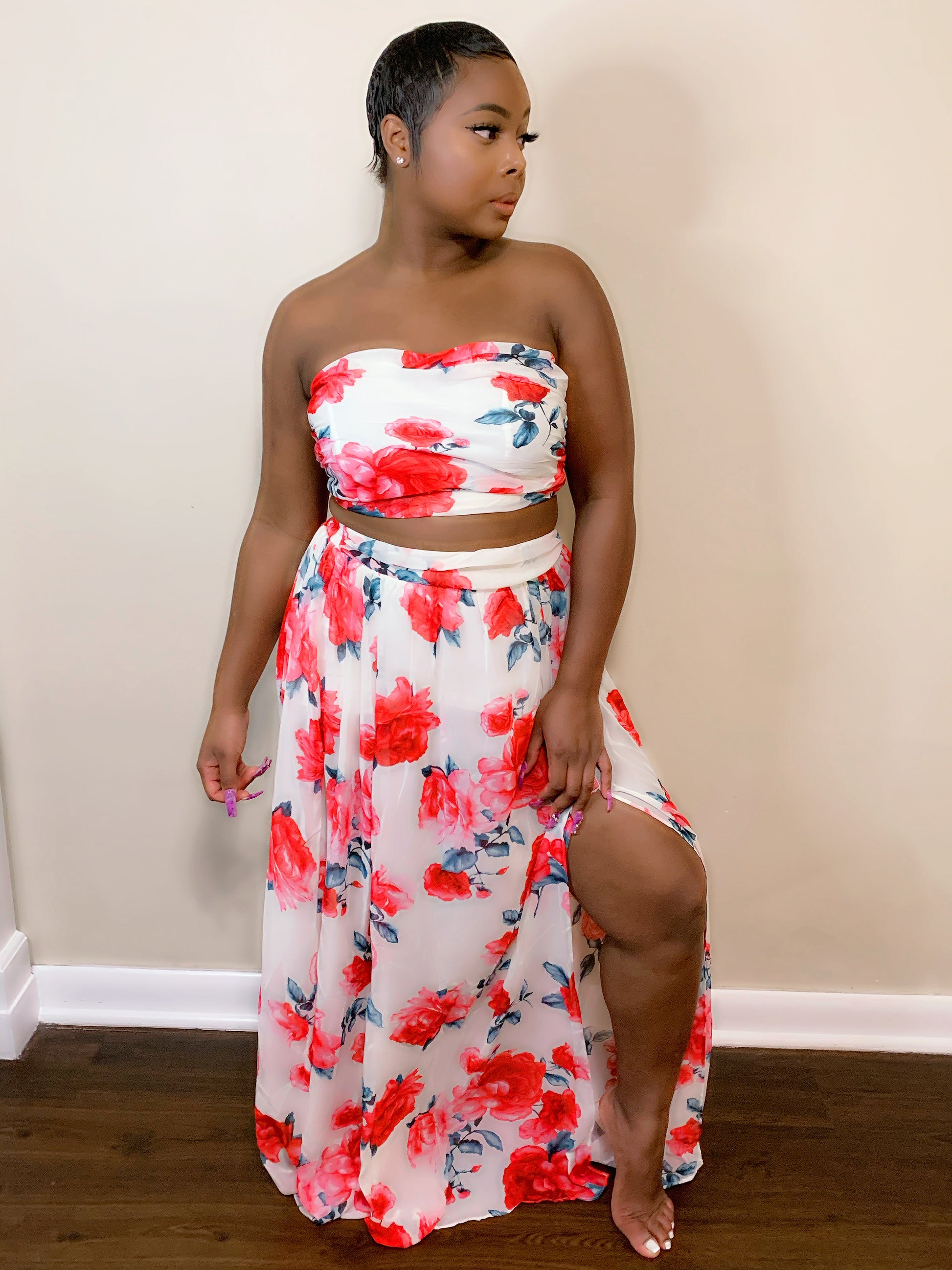Floral Skirt Set