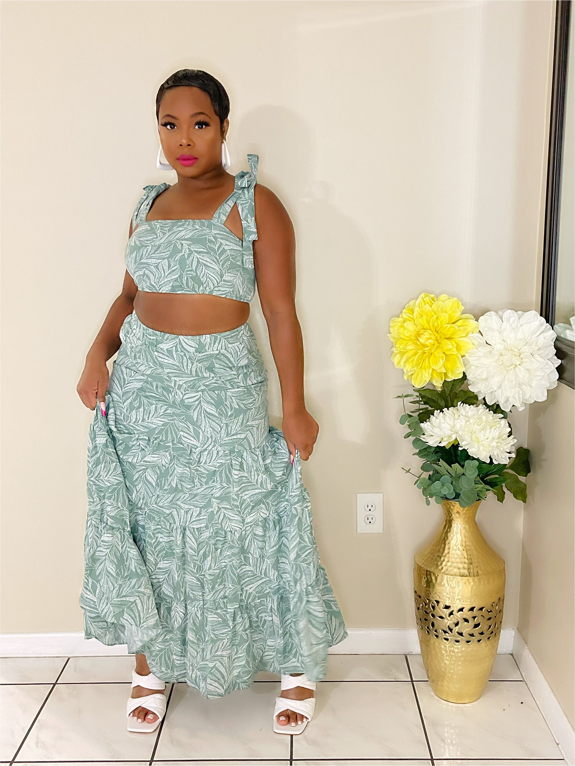 Floral Skirt Set