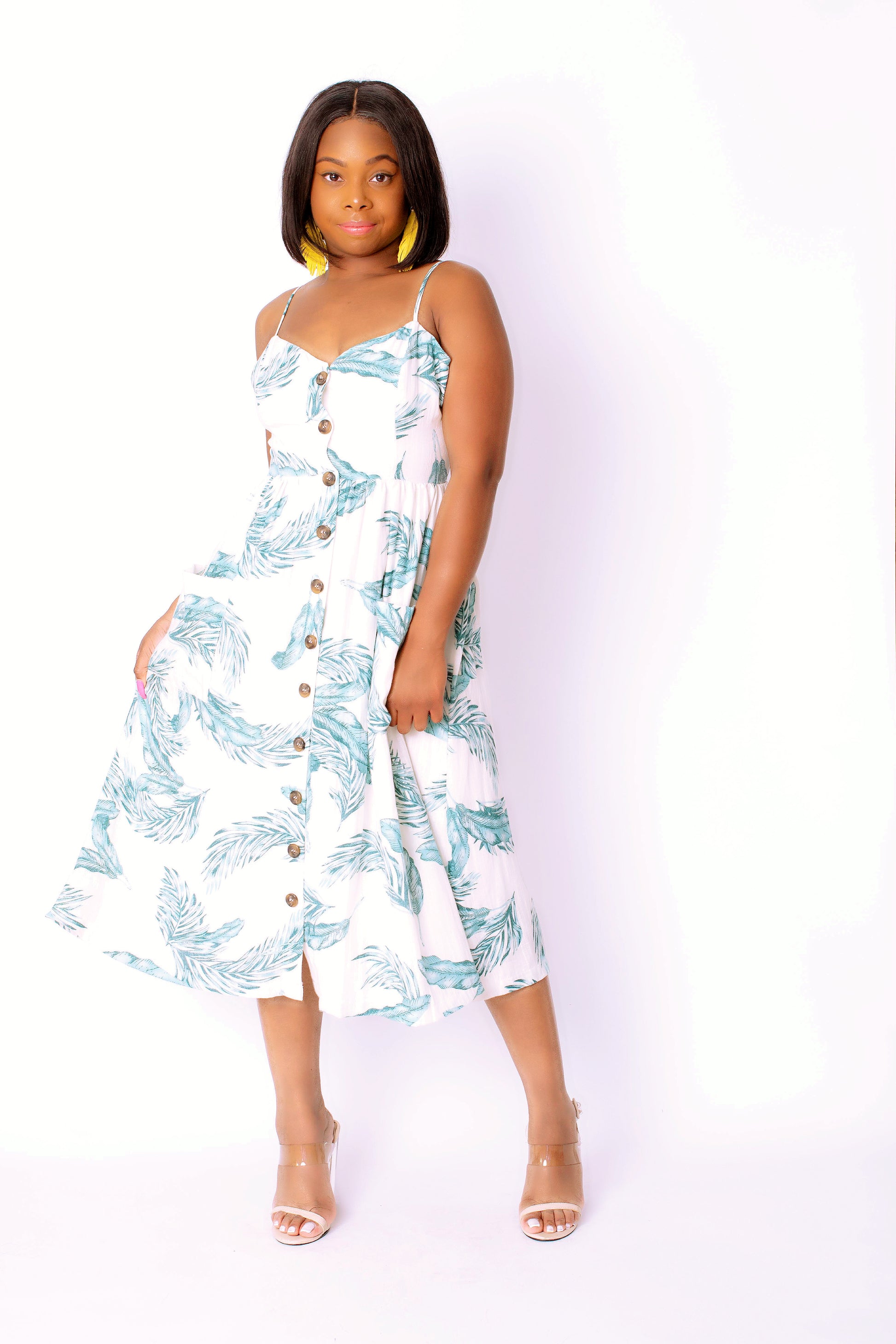 Leaf Print Dress