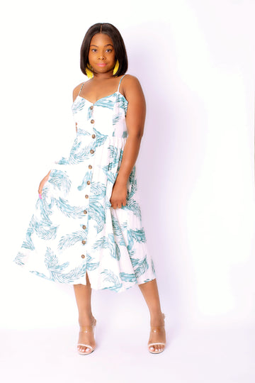 Leaf Print Dress