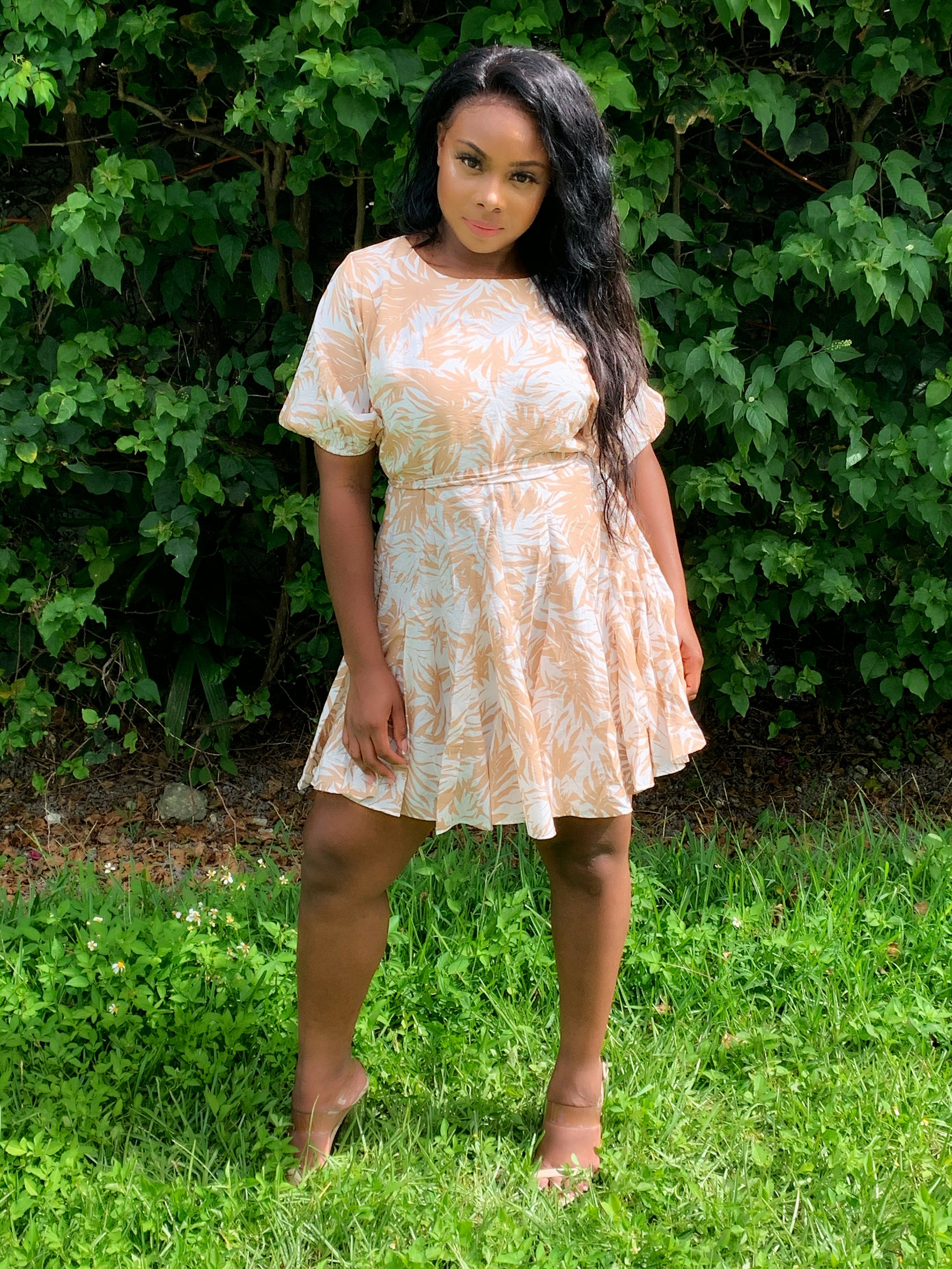 Leaf Print Dress