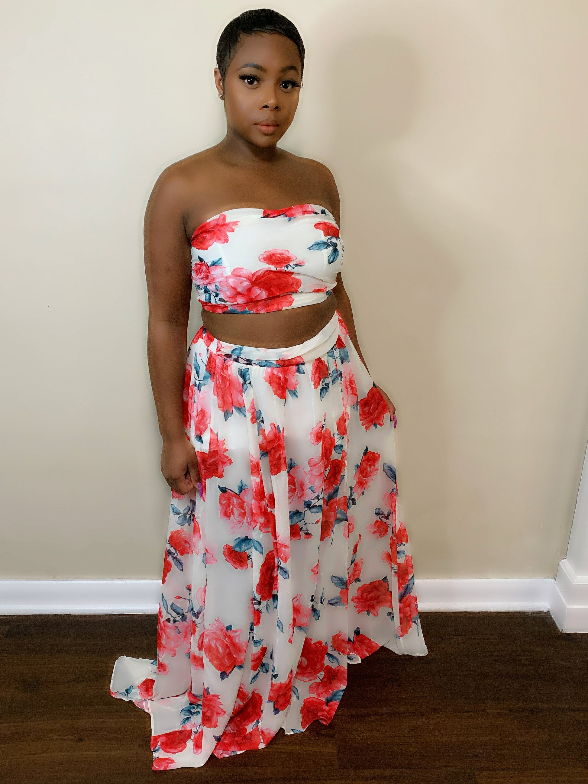 Crop Skirt Set